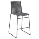 Coaster Furniture Jerome 192064 Woven Rope Metal Bar Chair - Charcoal (Set of 2) IMAGE 1