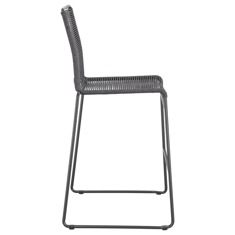 Coaster Furniture Jerome 192064 Woven Rope Metal Bar Chair - Charcoal (Set of 2) IMAGE 7