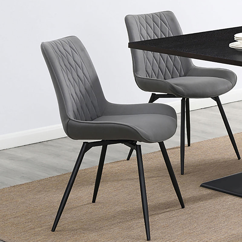  Coaster Furniture Diggs 193312 Upholstered Swivel Dining Side Chair - Grey IMAGE 9