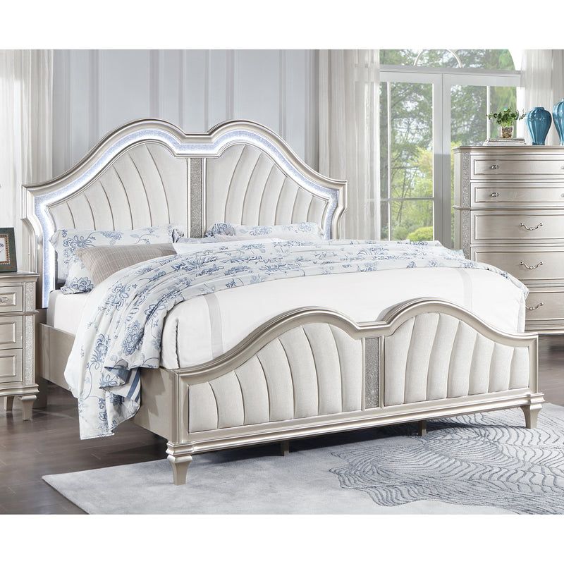Coaster Furniture Evangeline 223391KW Wood California King LED Panel Bed - Silver Oak IMAGE 11