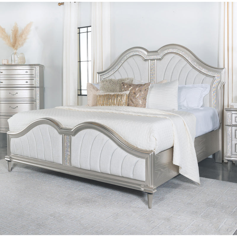 Coaster Furniture Evangeline 223391KW Wood California King LED Panel Bed - Silver Oak IMAGE 9