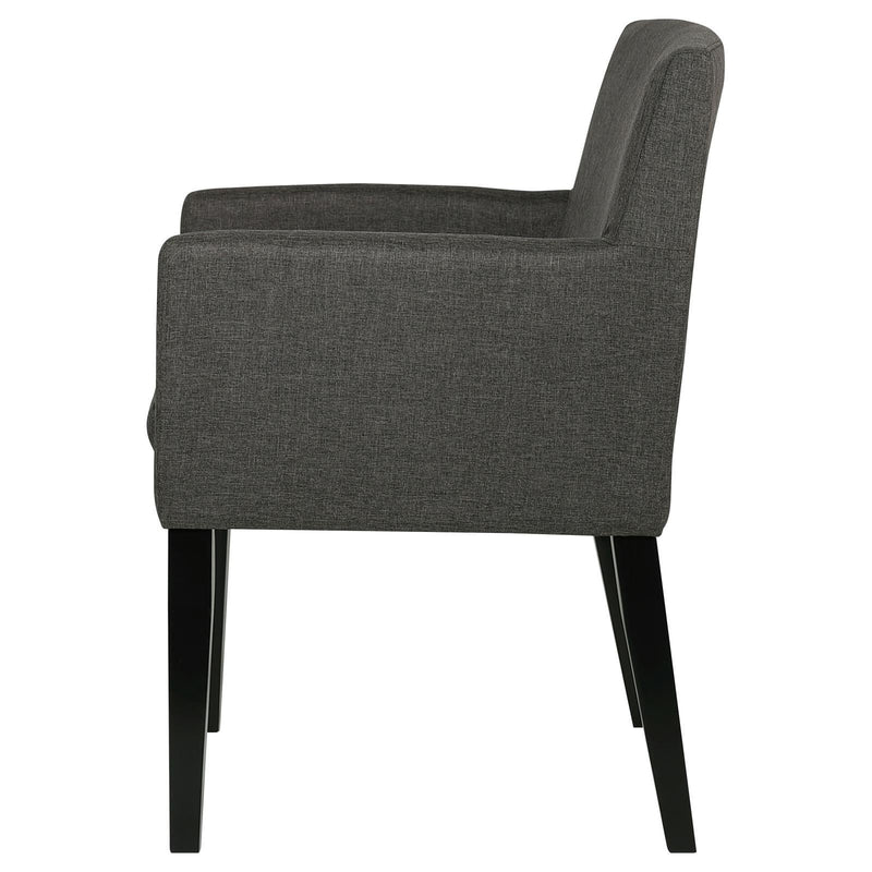 Coaster Furniture Catherine 106252 Upholstered Dining Arm Chair - Grey (Set of 2) IMAGE 5
