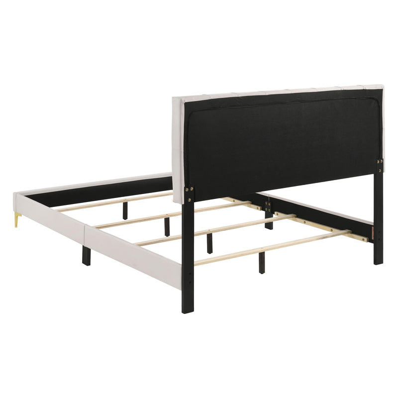 Coaster Furniture Kendall 224401KW Upholstered California King Panel Bed - White IMAGE 4
