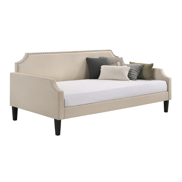 Coaster Furniture Olivia 300635 Upholstered Twin Daybed with Nailhead Trim - Taupe IMAGE 1