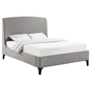  Coaster Furniture Mosby 306021Q Upholstered Queen Wingback Bed - Grey IMAGE 2
