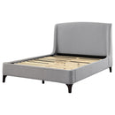  Coaster Furniture Mosby 306021Q Upholstered Queen Wingback Bed - Grey IMAGE 4