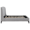 Coaster Furniture Mosby 306021Q Upholstered Queen Wingback Bed - Grey IMAGE 9