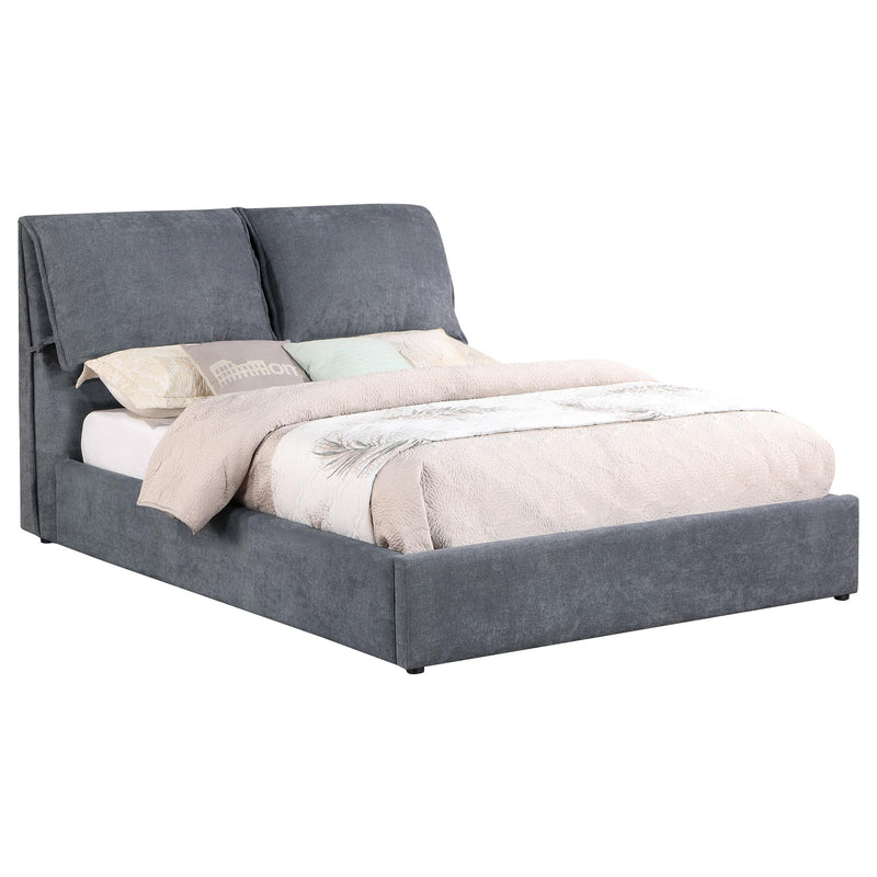  Coaster Furniture Laurel 306041KE Upholstered Eastern King Panel Bed - Dark Grey IMAGE 2