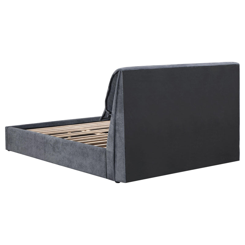  Coaster Furniture Laurel 306041KE Upholstered Eastern King Panel Bed - Dark Grey IMAGE 4