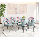  Zuo Bethpage 109367 Dining Chair - Multicolor Print & Green IMAGE 11