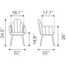  Zuo Noosa 109655 Dining Chair - Grey IMAGE 10