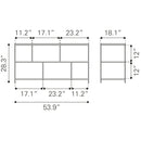  Zuo 109487 Singularity Console Table White & Black IMAGE 10