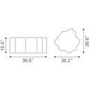  Zuo Kortha 109462 Coffee Table Antique - Silver IMAGE 8