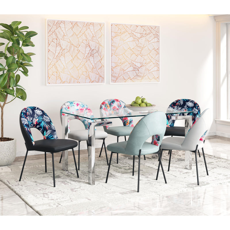  Zuo Merion 109366 Dining Chair - Multicolor Print & Black IMAGE 13