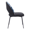  Zuo Merion 109366 Dining Chair - Multicolor Print & Black IMAGE 2