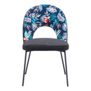  Zuo Merion 109366 Dining Chair - Multicolor Print & Black IMAGE 3