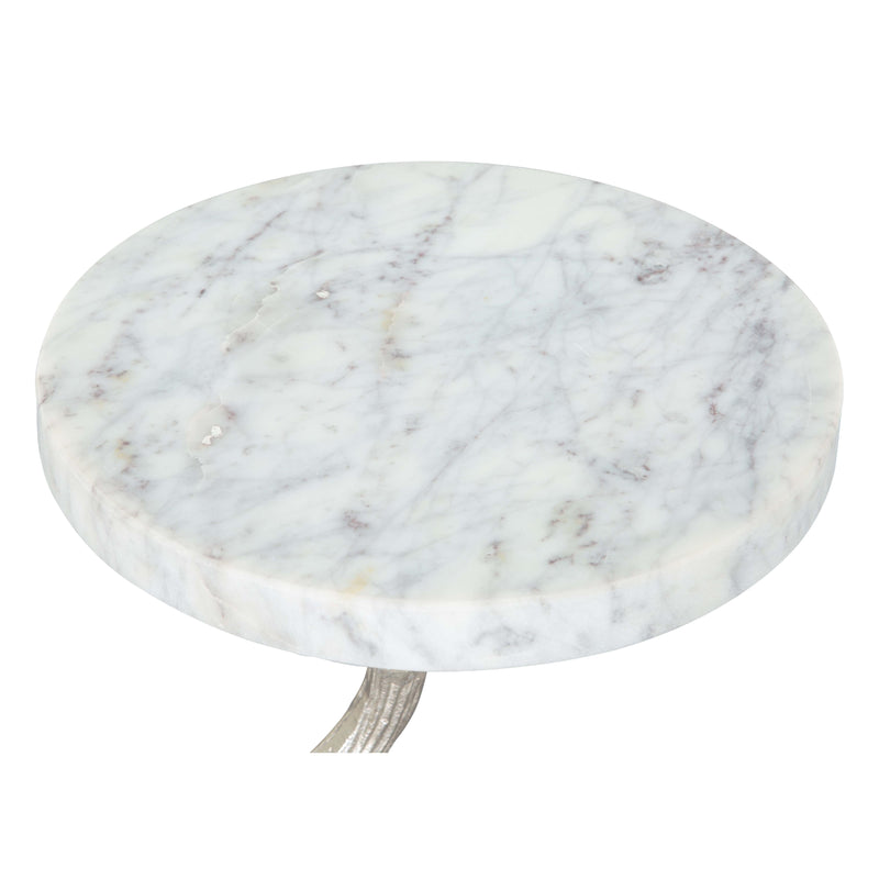 Zuo Joel 109560 Side Table - White & Silver IMAGE 5