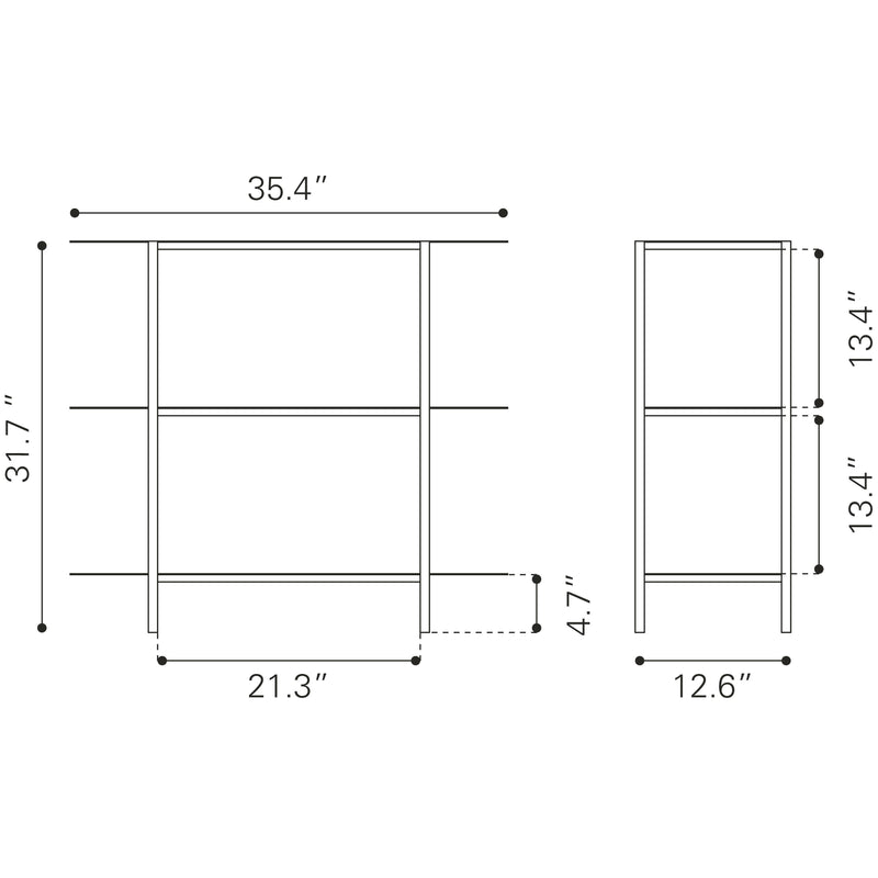 Zuo Tre 109417 Console Table - Blue IMAGE 8