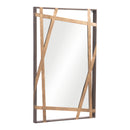  Zuo Tolix A12255 Mirror - Antique Gold & Black IMAGE 1