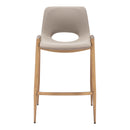  Zuo Desi 109733 Counter Stool - Beige & Gold IMAGE 3