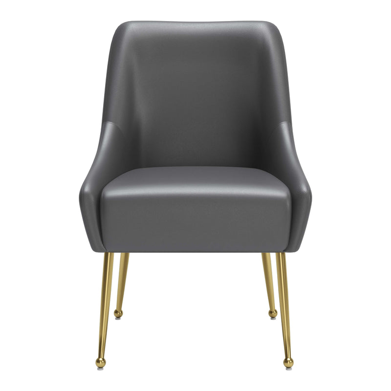  Zuo Maxine 109713 Dining Chair - Grey & Gold IMAGE 3