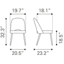  Zuo Teddy 109325 Dining Chair - Ivory IMAGE 13