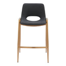  Zuo Desi 109552 Counter Stool - Black & Gold IMAGE 3