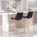  Zuo Desi 109552 Counter Stool - Black & Gold IMAGE 9