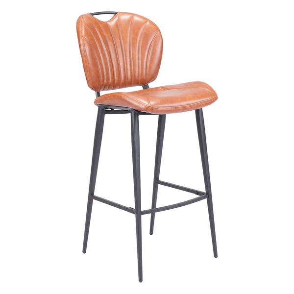  Zuo Terrence 109339 Barstool - Vintage Brown IMAGE 1