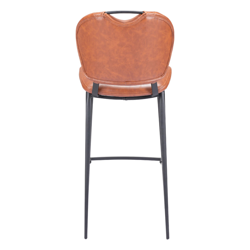  Zuo Terrence 109339 Barstool - Vintage Brown IMAGE 4