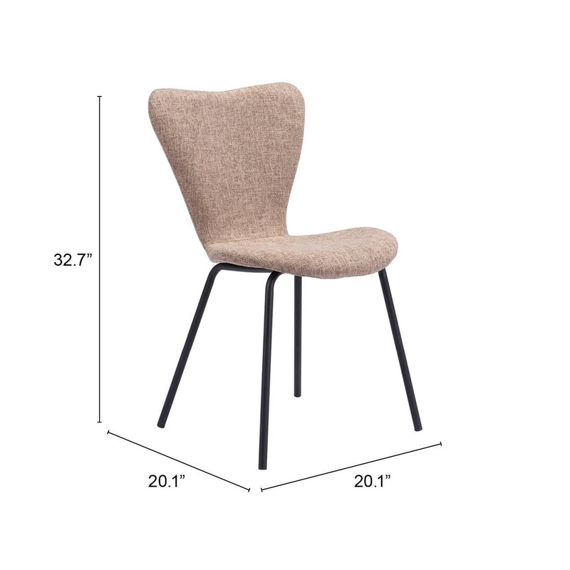  Zuo Tollo 109628 Dining Chair - Brown IMAGE 10