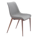  Zuo Magnus 109934 Dining Chair - Slate Grey & Walnut IMAGE 1