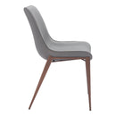  Zuo Magnus 109934 Dining Chair - Slate Grey & Walnut IMAGE 2