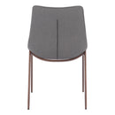  Zuo Magnus 109934 Dining Chair - Slate Grey & Walnut IMAGE 4