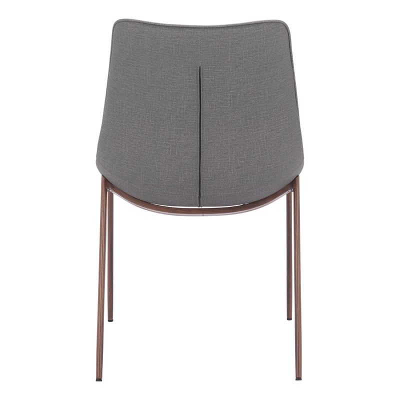  Zuo Magnus 109934 Dining Chair - Slate Grey & Walnut IMAGE 4