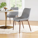  Zuo Magnus 109934 Dining Chair - Slate Grey & Walnut IMAGE 7