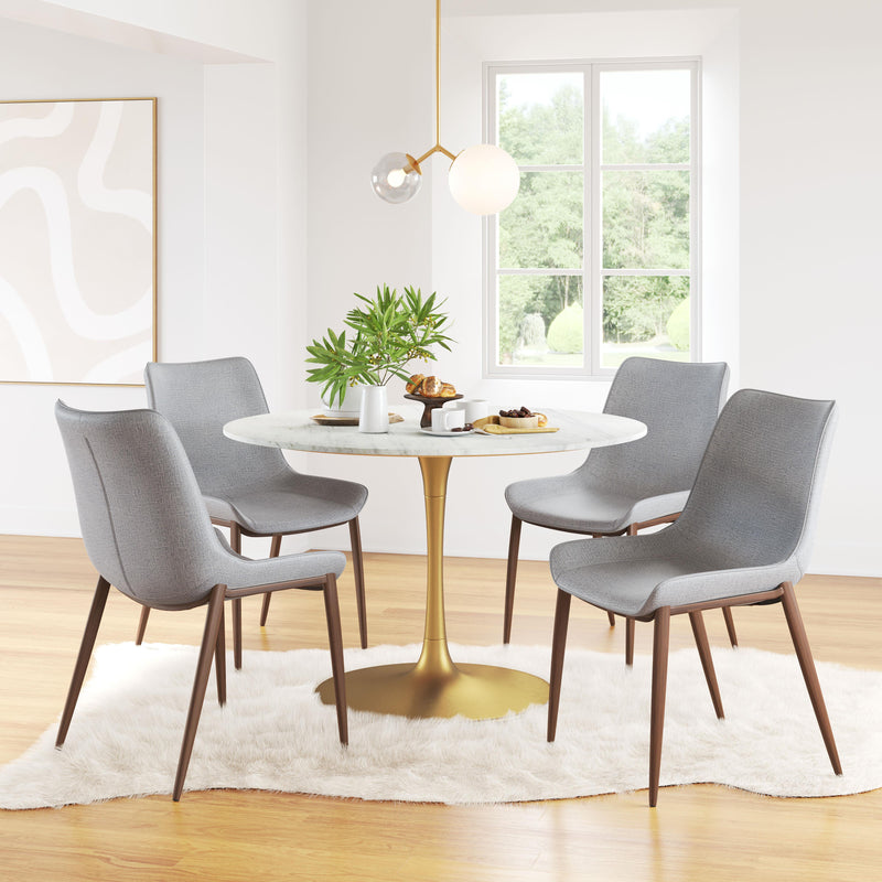  Zuo Magnus 109934 Dining Chair - Slate Grey & Walnut IMAGE 8