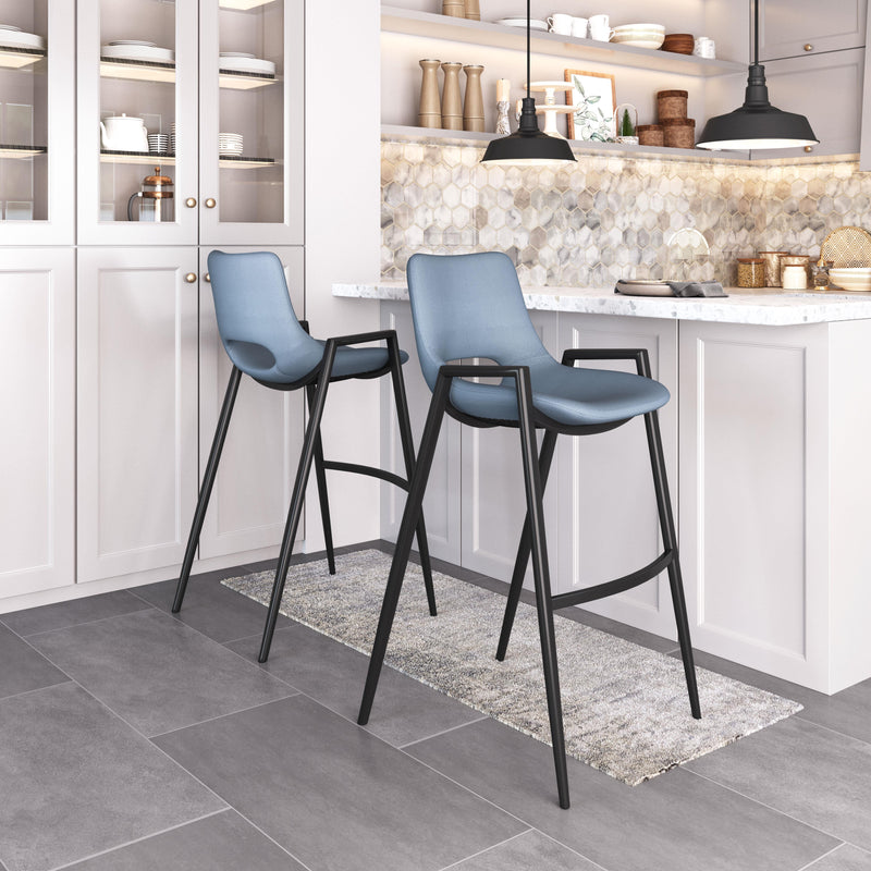  Zuo Desi 109542 Barstool - Azure Grey IMAGE 7