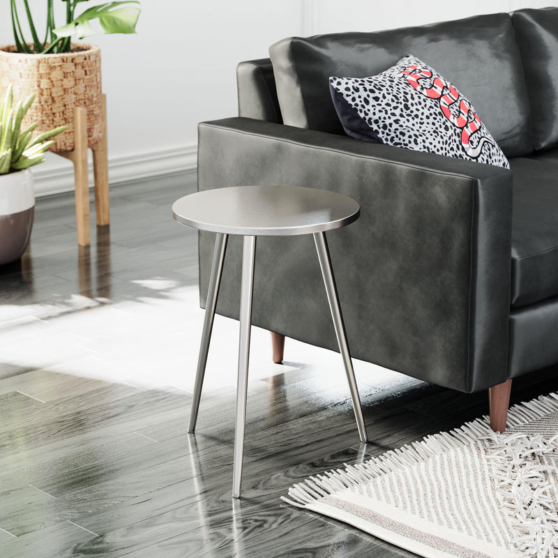  Zuo Politik 109465 Side Table - Silver IMAGE 8