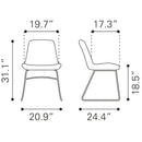  Zuo Tammy 109335 Dining Chair - Yellow IMAGE 10