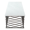  Zuo Duchess 109457 Coffee Table - White & Antique Bronze IMAGE 2