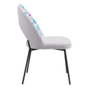  Zuo Torrey 109365 Dining Chair - Multicolor Print & Grey IMAGE 2