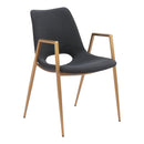  Zuo Desi 109549 Dining Chair - Black & Gold IMAGE 1