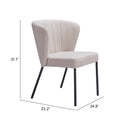  Zuo Aimee 109678 Dining Chair - Beige IMAGE 11