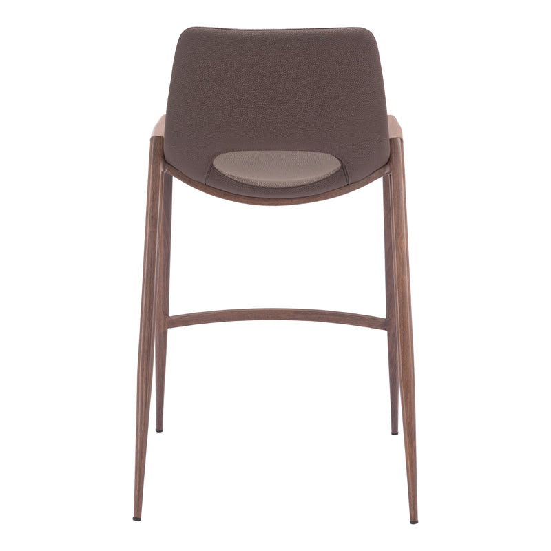  Zuo Desi 109732 Counter Stool - Brown & Walnut IMAGE 4
