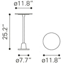  Zuo Woozy 109458 Side Table - White & Black IMAGE 9