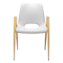  Zuo Desi 109550 Dining Chair - White & Gold IMAGE 3