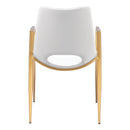  Zuo Desi 109550 Dining Chair - White & Gold IMAGE 4