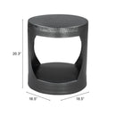  Zuo Nuuk 109757 Side Table - Black IMAGE 8