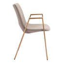  Zuo Desi 109731 Dining Chair - Beige & Gold IMAGE 2